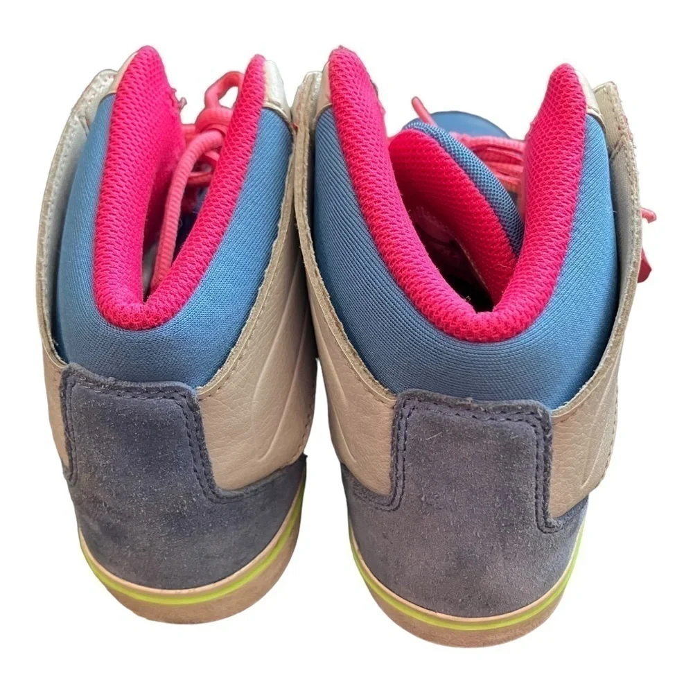 Nike Ruckus 2 High Grey Blue Fuchsia Skate Shoes 3Y